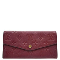 LOUIS VUITTON Sarah Leather Wallet Aurore front look