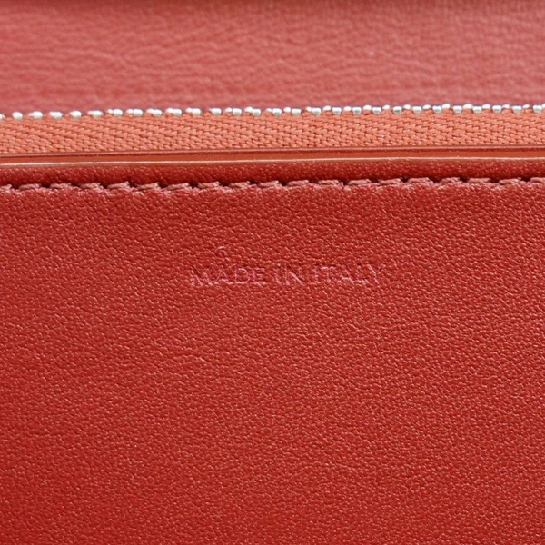 CELINE Classic Box Medium Leather Flap Shoulder Bag Red