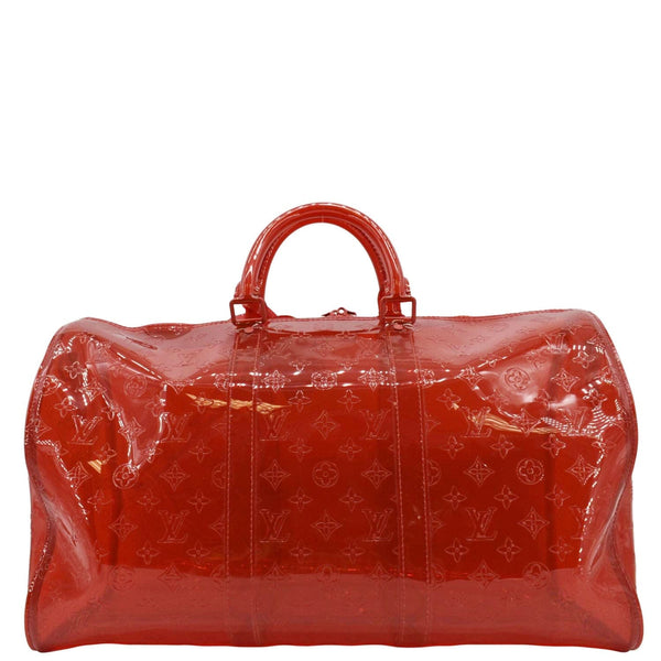 LOUIS VUITTON Keepall 50 Bandouliere Transparent PVC back side look