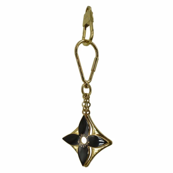 LOUIS VUITTON Puzzle Key Monogram Bag Charm Gold
