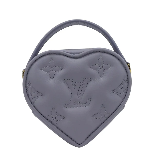 LOUIS VUITTON Pop My Heart Monogram Leather Shoulder Bag Purple back look