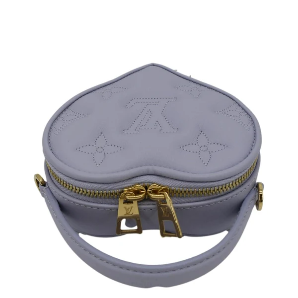 LOUIS VUITTON Pop My Heart Monogram Leather Shoulder Bag Purple upper look
