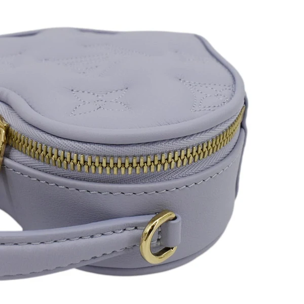 LOUIS VUITTON Pop My Heart Monogram Leather Shoulder Bag Purple
