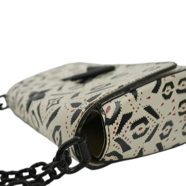 LOUIS VUITTON LV Twist Graphic MM Leather Shoulder Bag Black