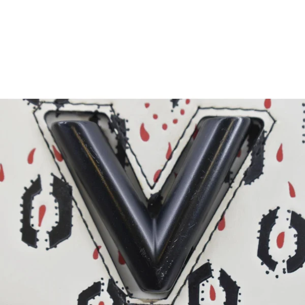 LOUIS VUITTON LV Twist Graphic MM Leather Shoulder Bag Black