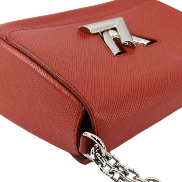 LOUIS VUITTON Twist MM Epi Leather Chain Shoulder Bag Red