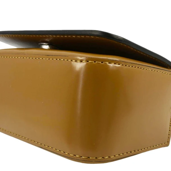 FENDI Nano F Leather Clutch Bag Brown