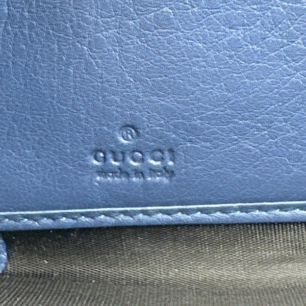 GUCCI GG Supreme Zip Around Wallet Blue 388637