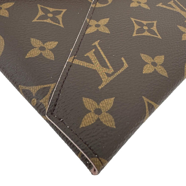 LOUIS VUITTON Kirigami Pochette Large Monogram Canvas Clutch Rose Ballerine