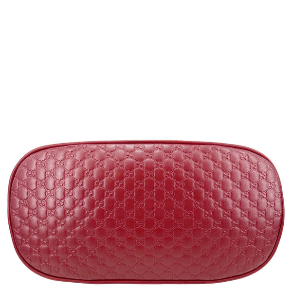 GUCCI Dome Mini Embossed Leather Crossbody Bag Red 449654