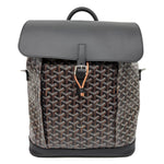 GOYARD Alpin MM Canvas Leather Backpack Bag Black