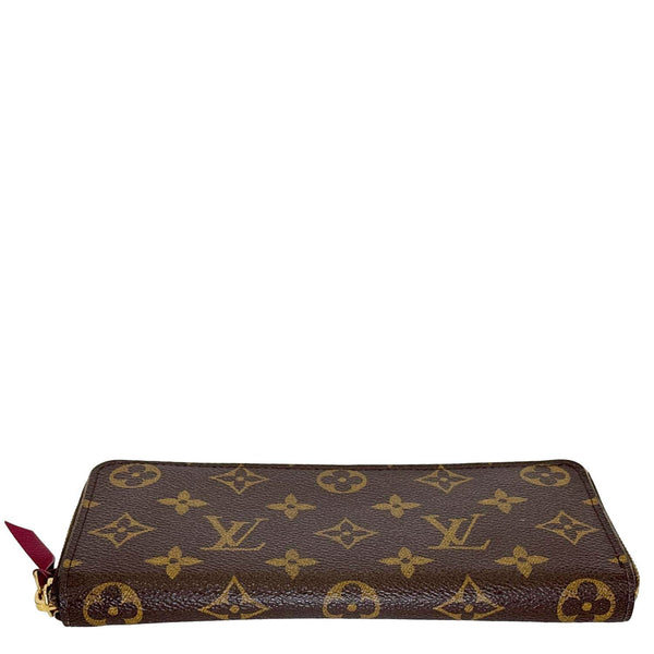 LOUIS VUITTON Clemence Monogram Canvas Zippy Wallet Brown