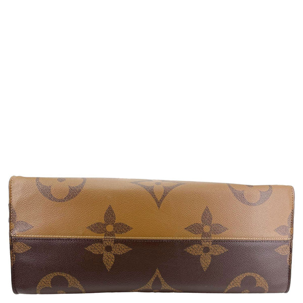 LOUIS VUITTON Onthego GM Reverse Monogram Giant Canvas Shoulder Bag Brown