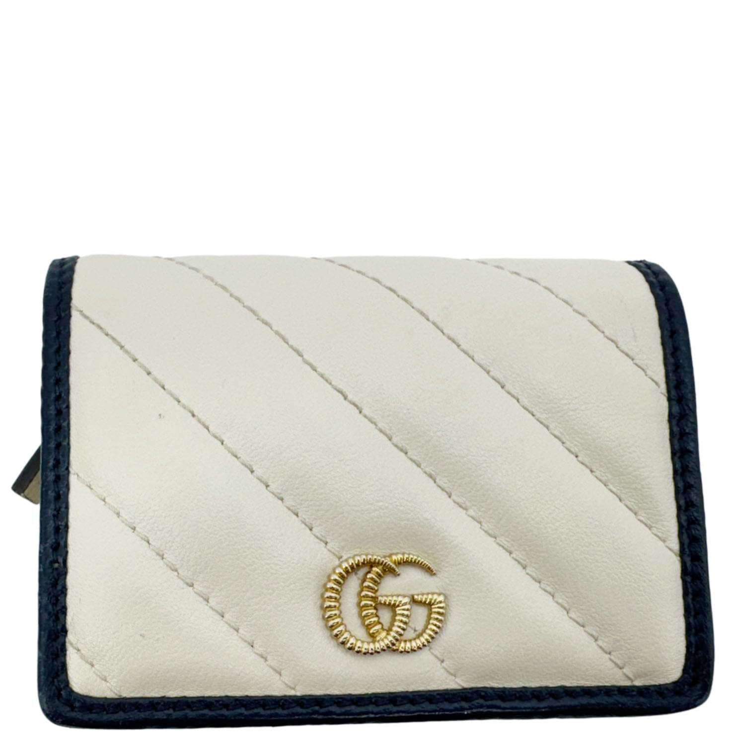 GUCCI GG Marmont Card Case Wallet – Off White