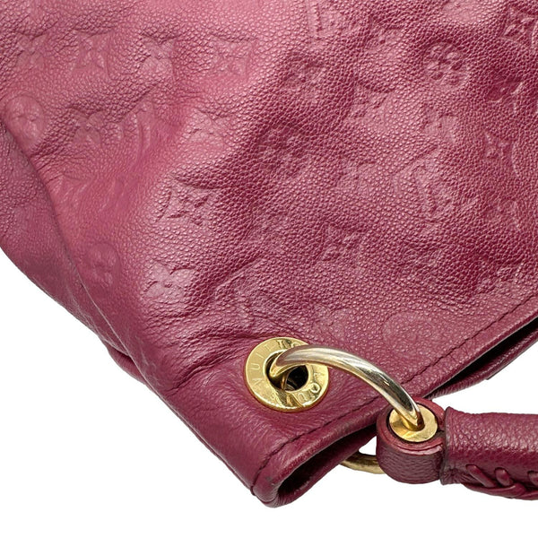 LOUIS VUITTON Artsy MM Monogram Empreinte Leather Hobo Bag Burgundy