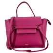CELINE Micro Belt Grained Calfskin Leather Shoulder Bag Burgundy