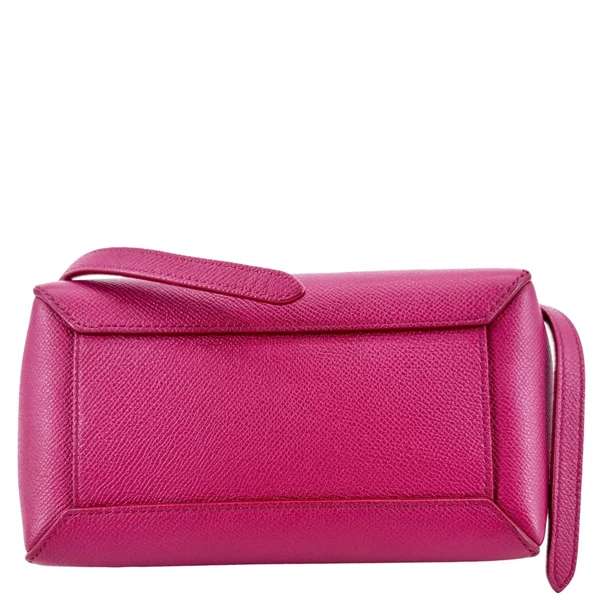 CELINE Micro Belt Grained Calfskin Leather Shoulder Bag Burgundy
