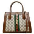 GUCCI Jackie 1961 Medium Web GG Supreme Canvas Tote Bag Beige 649016