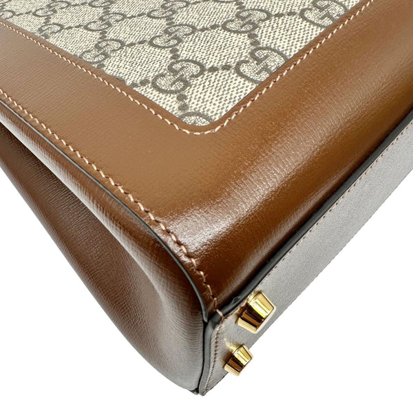 GUCCI Jackie 1961 Medium Web GG Supreme Canvas Tote Bag Beige 649016