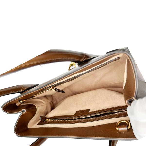 GUCCI Jackie 1961 Medium Web GG Supreme Canvas Tote Bag Beige 649016