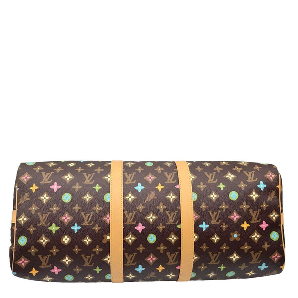 LOUIS VUITTON x Tyler Keepall 50 Bandouliere Craggy Monogram Canvas Travel Bag Brown