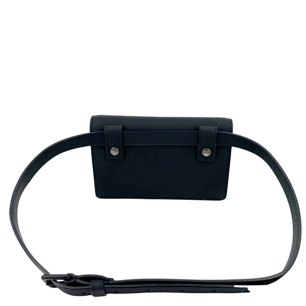 CHRISTIAN DIOR Saddle Ultra Matte Calfskin Leather Belt Pouch Black