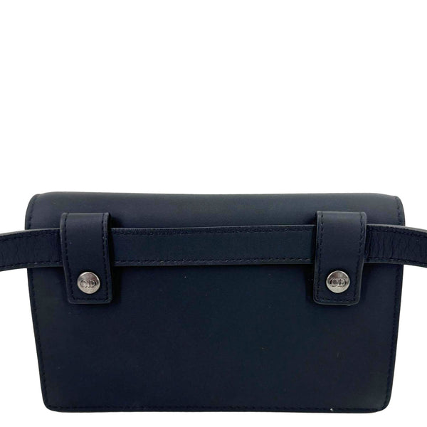 CHRISTIAN DIOR Saddle Ultra Matte Calfskin Leather Belt Pouch Black