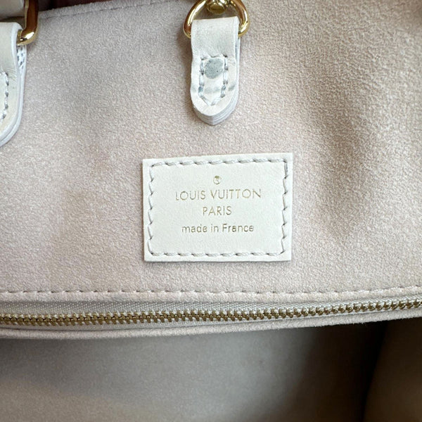 LOUIS VUITTON Onthego MM Giant Monogram Empreinte Leather Tote Bag Bicolor