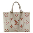 LOUIS VUITTON Onthego MM Giant Monogram Empreinte Leather Tote Bag Bicolor