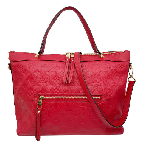 LOUIS VUITTON Bastille PM Empreinte Monogram Empreinte Leather Tote Bag Red