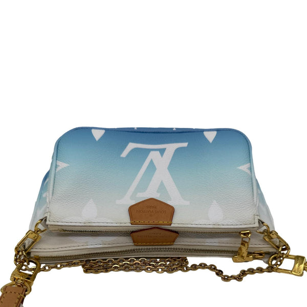 LOUIS VUITTON Multi Pochette Accessories By the Pool Monogram Giant Canvas Chain Clutch Bag Blue