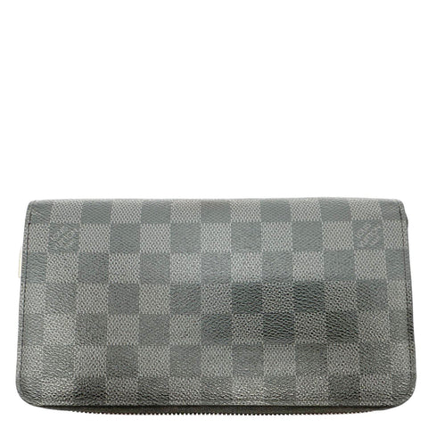 LOUIS VUITTON Trunks And Lock Damier Graphite Zippy Organizer Wallet Black