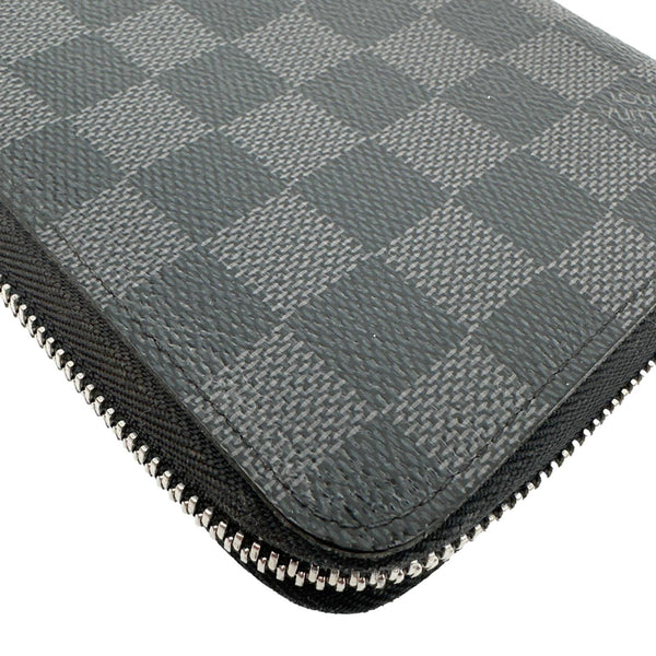 LOUIS VUITTON Trunks And Lock Damier Graphite Zippy Organizer Wallet Black