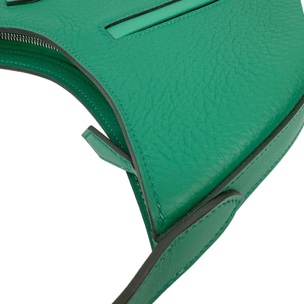 HERMES Sac P'tit Arcon Togo Leather Shoulder Bag Green