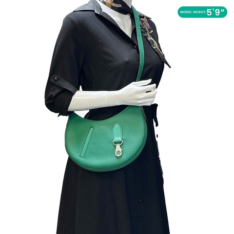 HERMES Sac Ptit Arcon Togo Leather Shoulder Bag Green