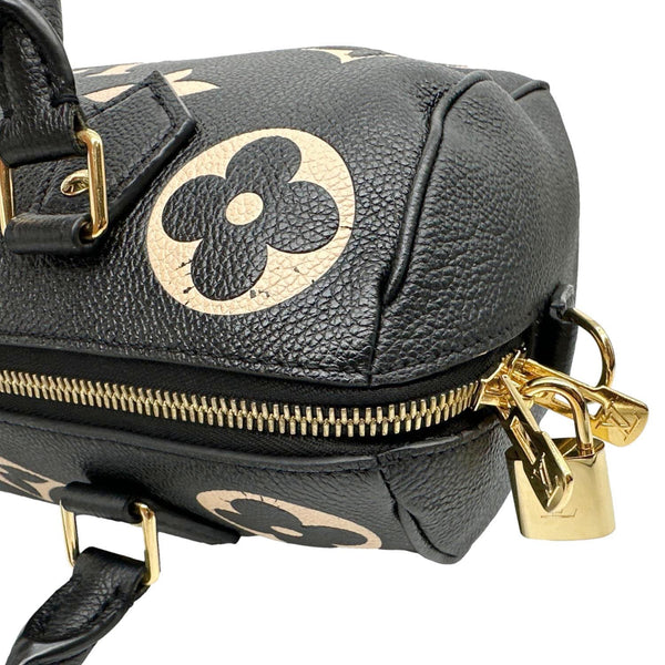 LOUIS VUITTON Speedy Bandouliere 25 Monogram Empreinte Leather Shoulder Bag Bicolor