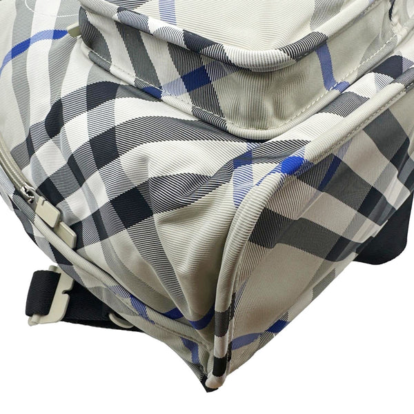 BURBERRY Shield Check Nylon Backpack Grey