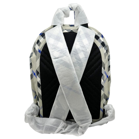BURBERRY Shield Check Nylon Backpack Grey