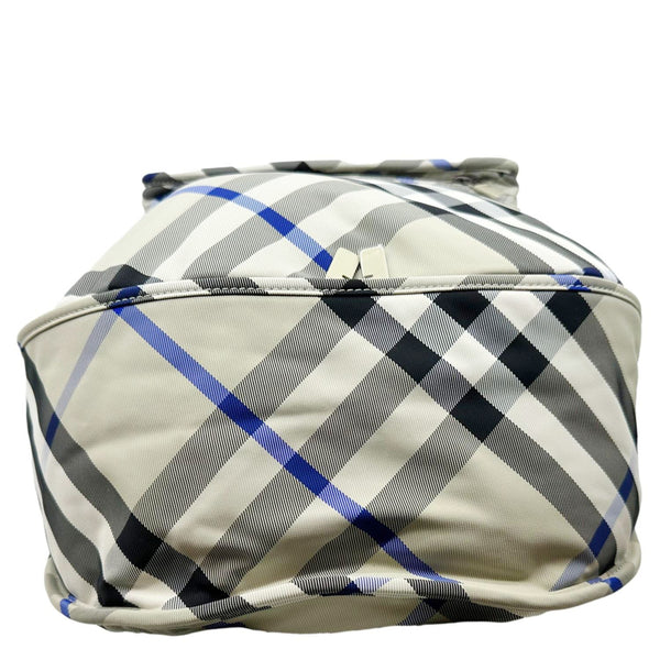 BURBERRY Shield Check Nylon Backpack Grey