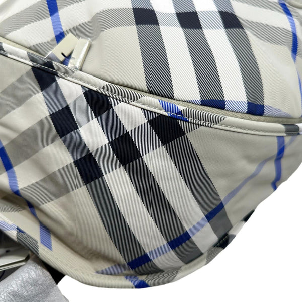 BURBERRY Shield Check Nylon Backpack Grey