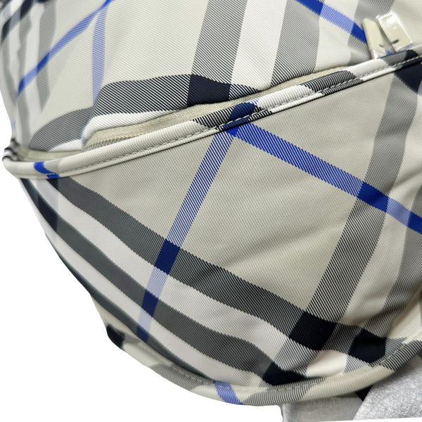 BURBERRY Shield Check Nylon Backpack Grey