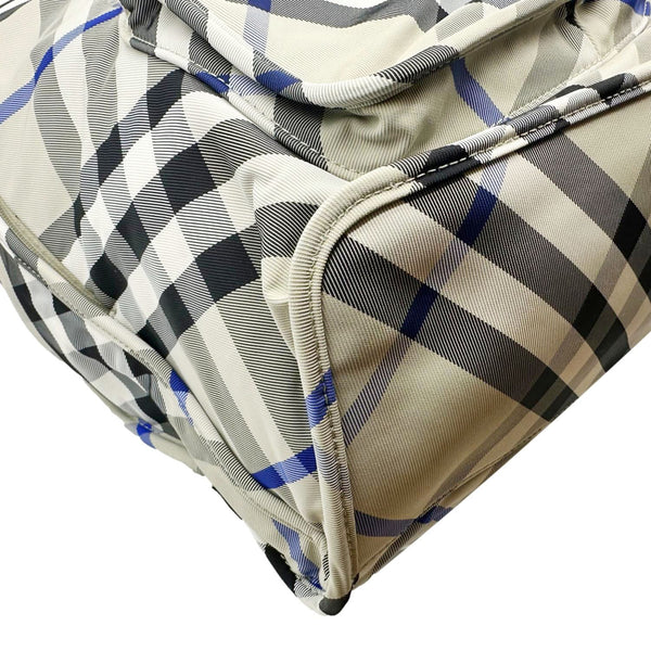BURBERRY Shield Check Nylon Backpack Grey
