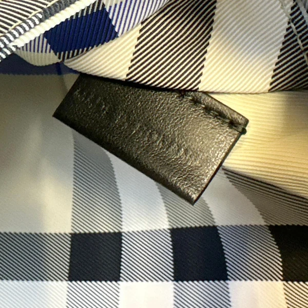 BURBERRY Shield Check Nylon Backpack Grey