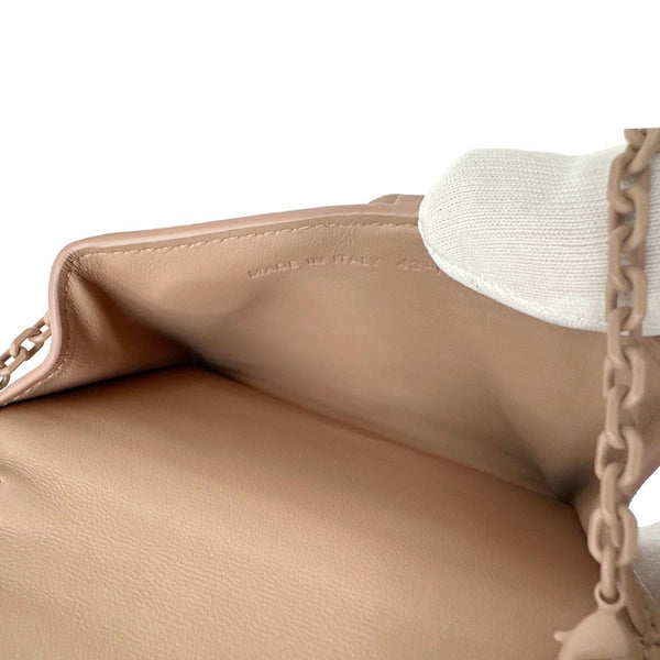 CHRISTIAN DIOR Nano Saddle Ultra Matte Calfskin Leather Chain Pouch Pink