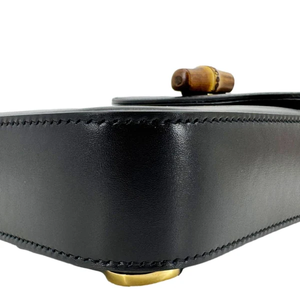 GUCCI Bamboo 3Way Calfskin Leather Shoulder Bag Black 702106