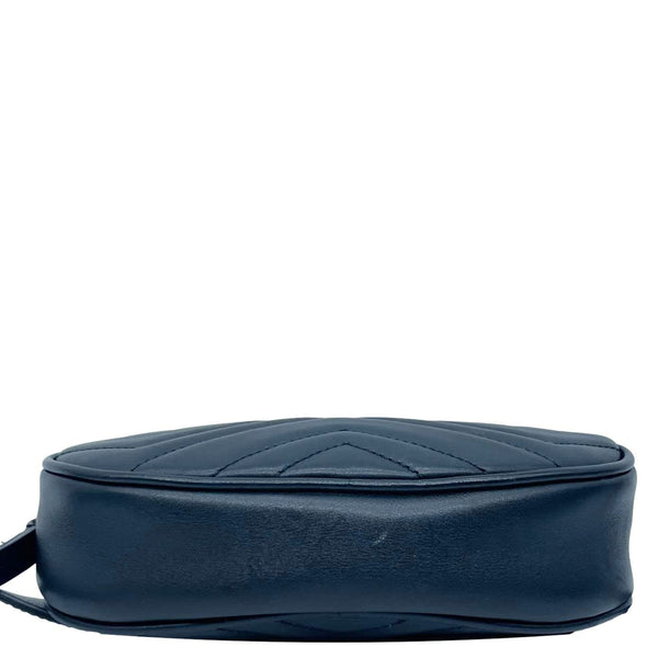 GUCCI GG Marmont Matelasse Leather Belt Bag Black 476434