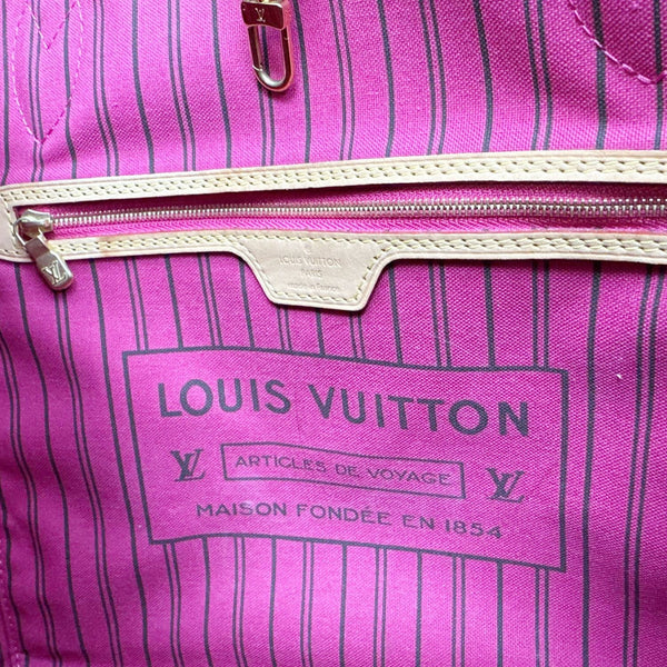 LOUIS VUITTON Neverfull MM Monogram Canvas Tote Bag Brown