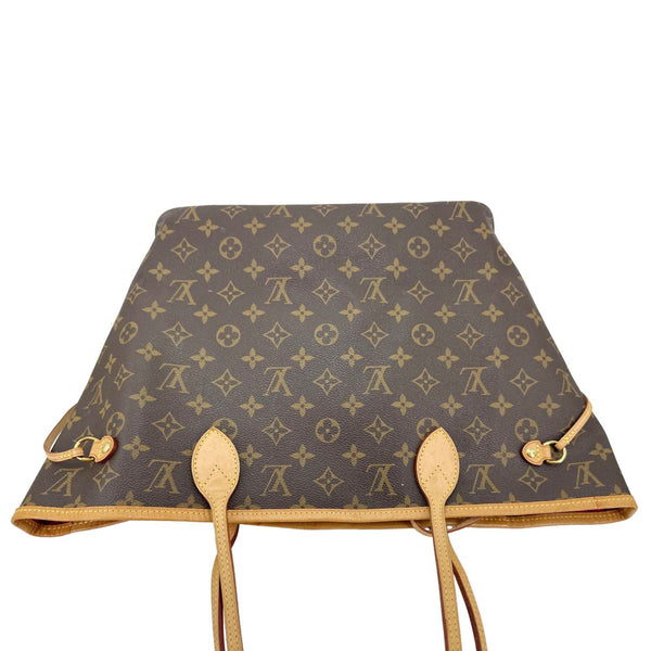 LOUIS VUITTON Neverfull MM Monogram Canvas Tote Bag Brown
