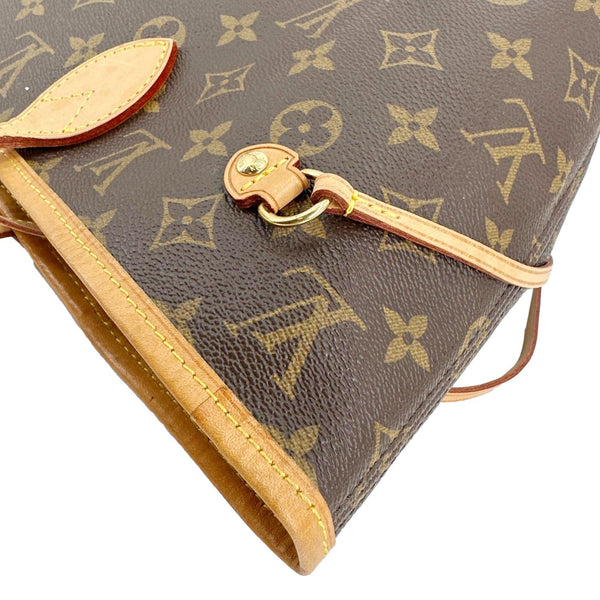 LOUIS VUITTON Neverfull MM Monogram Canvas Tote Bag Brown