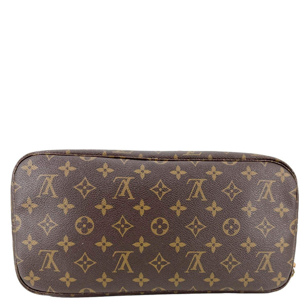 LOUIS VUITTON Neverfull MM Monogram Canvas Tote Bag Brown